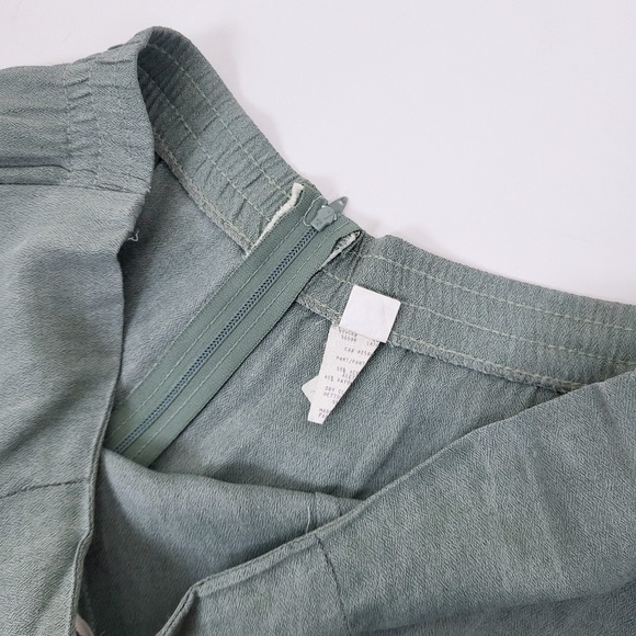 90’s lounge pants olive green vintage straight leg flowy lightweight high rise - Picture 5 of 14